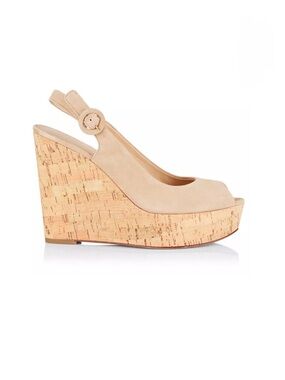 Veronica Beard
Dali Sand Suede Peep-Toe Wedge Platform Sandals size 8 women